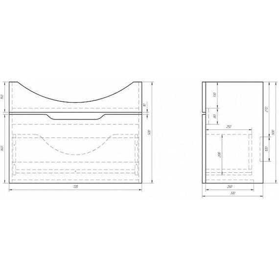 Тумба подвесная с раковиной Dreja Laguna 75 см 99.0102, белый глянец (раковина Лагуна) - 7 Тумба подвесная с раковиной Dreja Laguna 75 см 99.0102, белый глянец (раковина Лагуна) фото 7