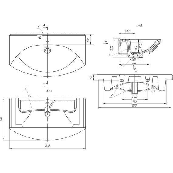 Тумба напольная с раковиной Dreja Laguna Plus 85 см 99.0107, белый глянец фото 17