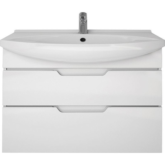 Тумба напольная с раковиной Dreja Laguna Plus 85 см 99.0107, белый глянец фото 2