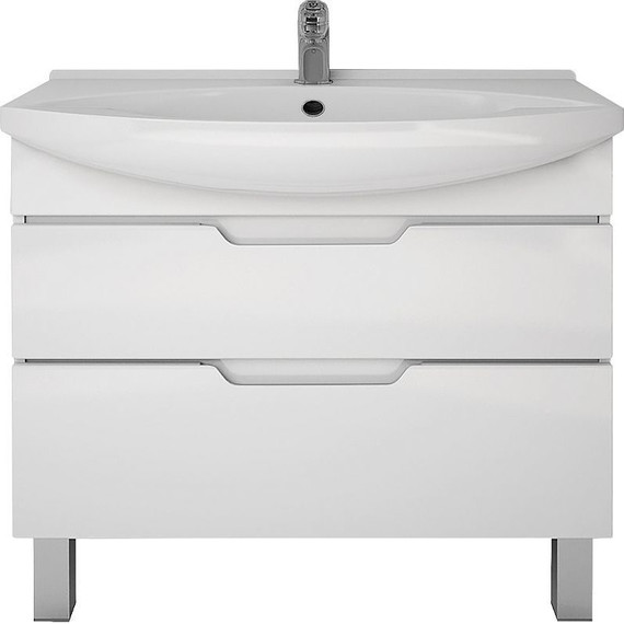 Тумба напольная с раковиной Dreja Laguna Plus 85 см 99.0107, белый глянец фото 3