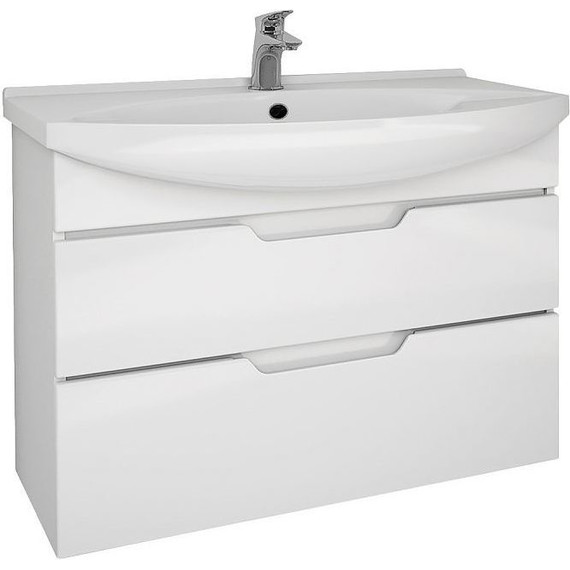 Тумба напольная с раковиной Dreja Laguna Plus 105 см 99.0108, белый глянец фото 4