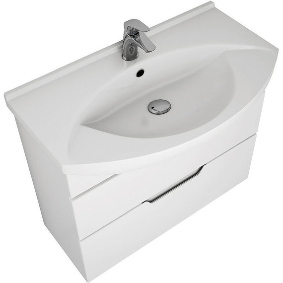 Тумба напольная с раковиной Dreja Laguna Plus 105 см 99.0108, белый глянец фото 5