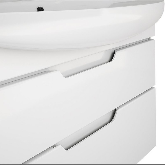 Тумба напольная с раковиной Dreja Laguna Plus 105 см 99.0108, белый глянец фото 6