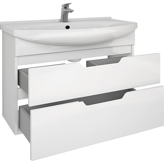 Тумба напольная с раковиной Dreja Laguna Plus 85 см 99.0107, белый глянец фото 10