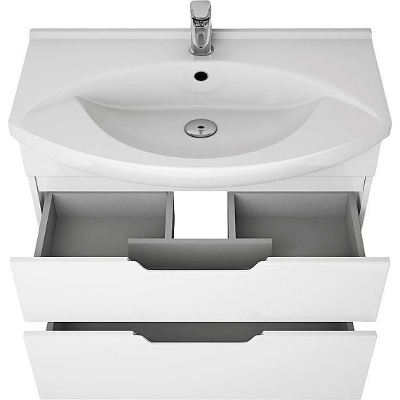 Тумба напольная с раковиной Dreja Laguna Plus 85 см 99.0107, белый глянец фото 12
