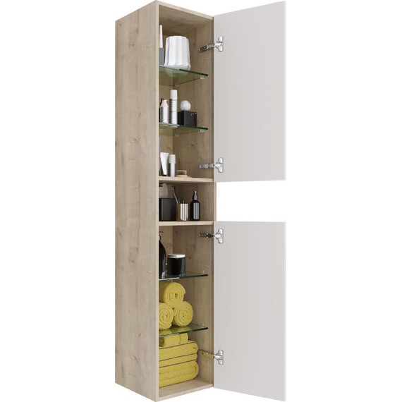 Пенал подвесной Dreja Perfecto 35 см 99.0814, дуб эврика/белый глянец - 5 Пенал подвесной Dreja Perfecto 35 см 99.0814, дуб эврика/белый глянец фото 5