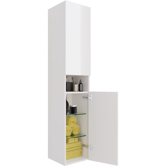 Пенал подвесной Dreja Perfecto 35 см 99.0809, белый глянец фото 8