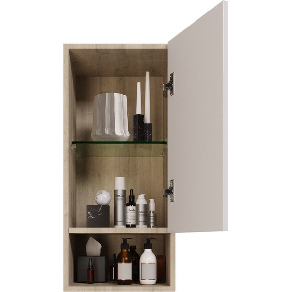 Шкаф подвесной Dreja Perfecto 35 см 99.0815, дуб эврика/белый глянец - 3 Шкаф подвесной Dreja Perfecto 35 см 99.0815, дуб эврика/белый глянец фото 3