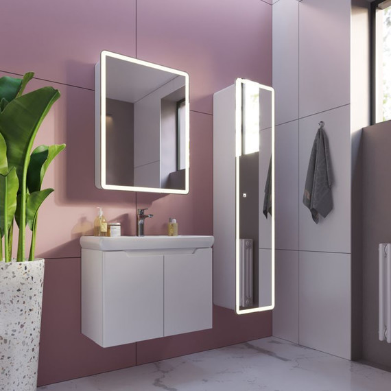 Зеркало-шкаф Dreja Point Led 60 см 99.9032, белый глянец - 7 Зеркало-шкаф Dreja Point Led 60 см 99.9032, белый глянец фото 7