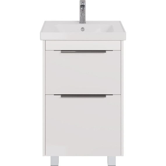 Тумба подвесная с раковиной Dreja Prime 60 см 99.9300, белый глянец фото 11