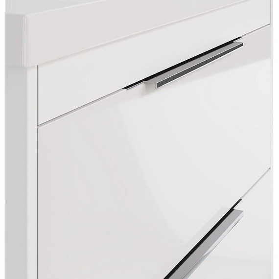 Тумба подвесная с раковиной Dreja Prime 60 см 99.9300, белый глянец фото 12