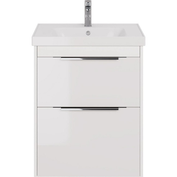 Тумба подвесная с раковиной Dreja Prime 70 см 99.9301, белый глянец - 4 Тумба подвесная с раковиной Dreja Prime 70 см 99.9301, белый глянец фото 4