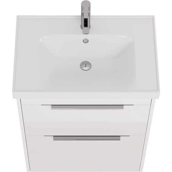 Тумба подвесная с раковиной Dreja Prime 70 см 99.9301, белый глянец - 8 Тумба подвесная с раковиной Dreja Prime 70 см 99.9301, белый глянец фото 8