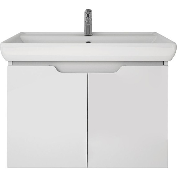 Тумба подвесная с раковиной Dreja Q 70 см 99.1002, белый глянец фото 4