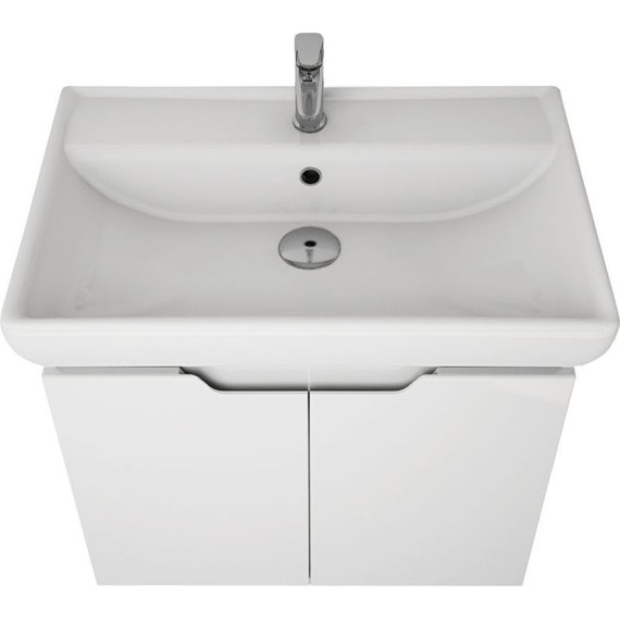 Тумба подвесная с раковиной Dreja Q 70 см 99.1002, белый глянец фото 5