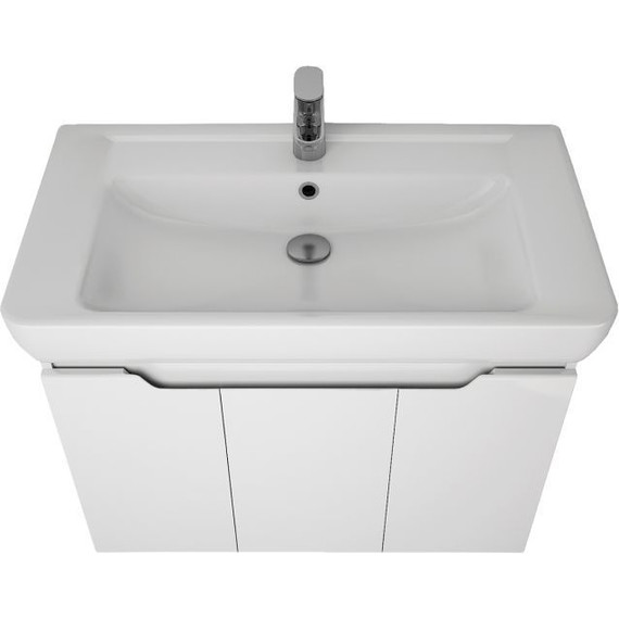 Тумба подвесная с раковиной Dreja Q 80 см 99.1003, белый глянец - 3 Тумба подвесная с раковиной Dreja Q 80 см 99.1003, белый глянец фото 3