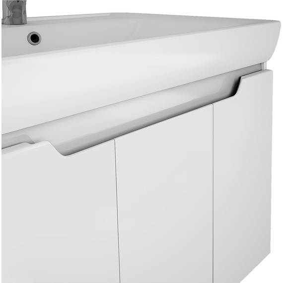 Тумба подвесная с раковиной Dreja Q 80 см 99.1003, белый глянец - 4 Тумба подвесная с раковиной Dreja Q 80 см 99.1003, белый глянец фото 4