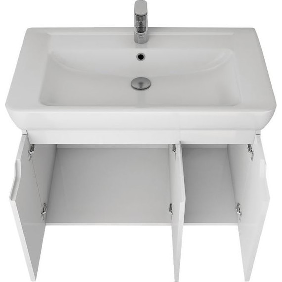 Тумба подвесная с раковиной Dreja Q 80 см 99.1003, белый глянец - 7 Тумба подвесная с раковиной Dreja Q 80 см 99.1003, белый глянец фото 7