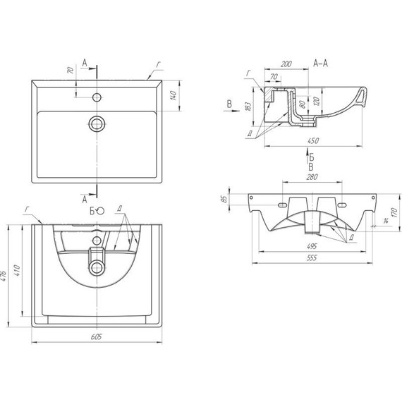 Тумба напольная с раковиной Dreja Q Plus 60 см 99.0004, белый глянец фото 10