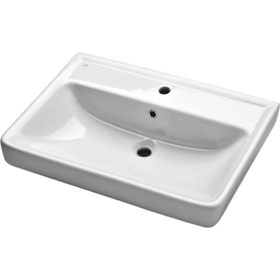 Тумба подвесная с раковиной Dreja Q 70 см 99.1002, белый глянец фото 10