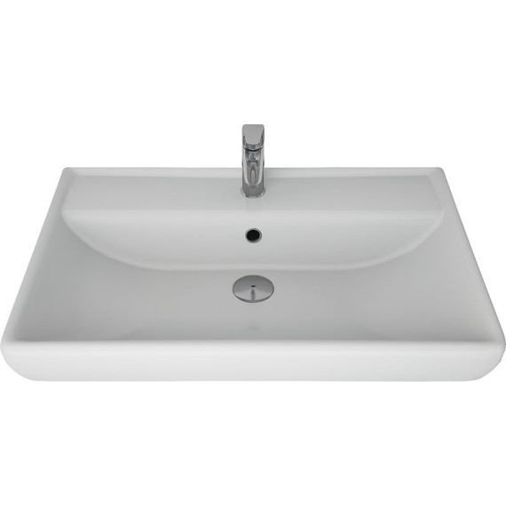 Тумба подвесная с раковиной Dreja Q 70 см 99.1002, белый глянец фото 11