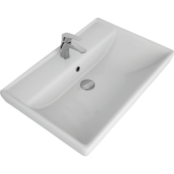 Тумба напольная с раковиной Dreja Q Plus 70 см 99.0005, белый глянец фото 5