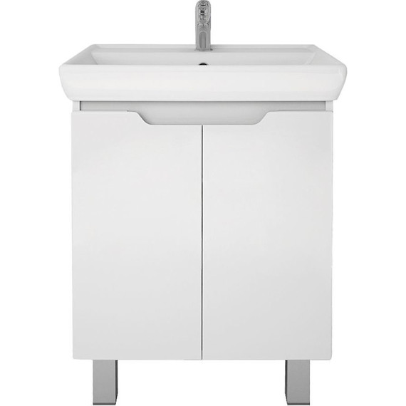 Тумба напольная с раковиной Dreja Q Plus 60 см 99.1004, белый глянец - 2 Тумба напольная с раковиной Dreja Q Plus 60 см 99.1004, белый глянец фото 2