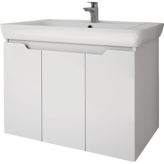 Тумба напольная с раковиной Dreja Q Plus 80 см 99.1006, белый глянец - 9 Тумба напольная с раковиной Dreja Q Plus 80 см 99.1006, белый глянец фото 9