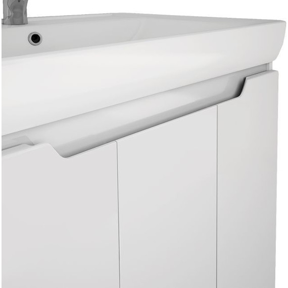 Тумба напольная с раковиной Dreja Q Plus 80 см 99.1006, белый глянец - 3 Тумба напольная с раковиной Dreja Q Plus 80 см 99.1006, белый глянец фото 3