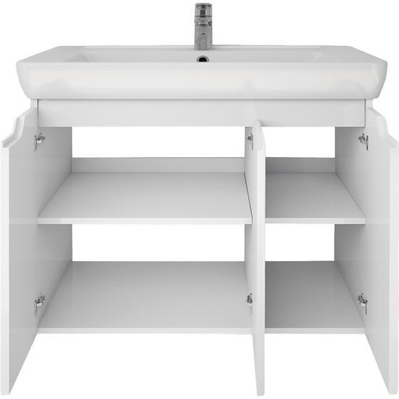 Тумба напольная с раковиной Dreja Q Plus 80 см 99.1006, белый глянец - 4 Тумба напольная с раковиной Dreja Q Plus 80 см 99.1006, белый глянец фото 4