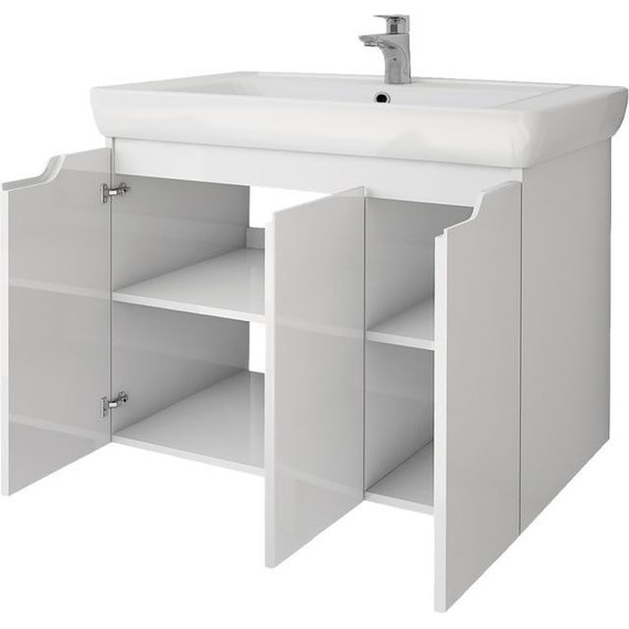 Тумба напольная с раковиной Dreja Q Plus 80 см 99.1006, белый глянец - 5 Тумба напольная с раковиной Dreja Q Plus 80 см 99.1006, белый глянец фото 5