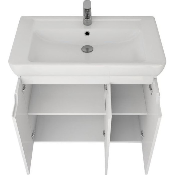 Тумба напольная с раковиной Dreja Q Plus 80 см 99.1006, белый глянец - 6 Тумба напольная с раковиной Dreja Q Plus 80 см 99.1006, белый глянец фото 6