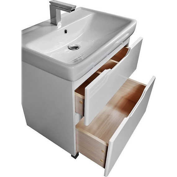 Тумба напольная с раковиной Dreja Q Plus 70 см 99.0005, белый глянец фото 4