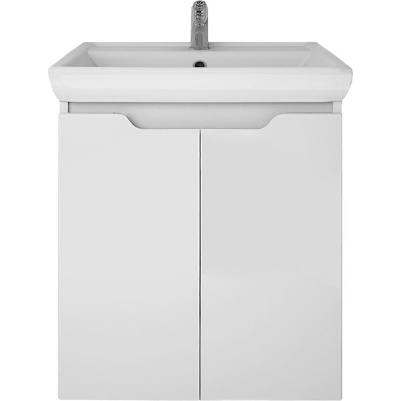 Тумба напольная с раковиной Dreja Q Plus 55 см 99.1008, белый глянец фото 3