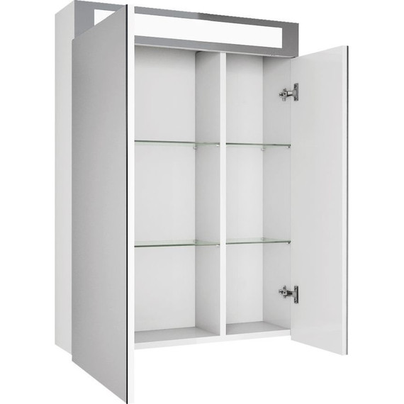 Зеркало-шкаф Dreja Uni 60 см 99.9001, белый глянец - 4 Зеркало-шкаф Dreja Uni 60 см 99.9001, белый глянец фото 4