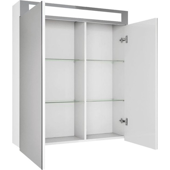 Зеркало-шкаф Dreja Uni 70 см 99.9002, белый глянец фото 4