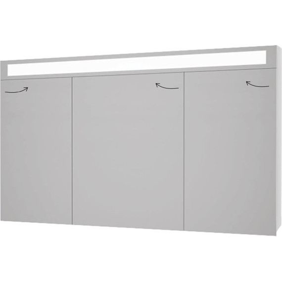 Зеркало-шкаф Dreja Uni 120 см 99.9013, белый глянец - 2 Зеркало-шкаф Dreja Uni 120 см 99.9013, белый глянец фото 2