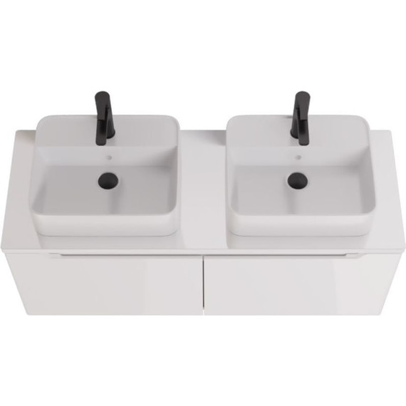 Тумба подвесная со столешницей Dreja W 125 см 99.9400, белый глянец фото 5