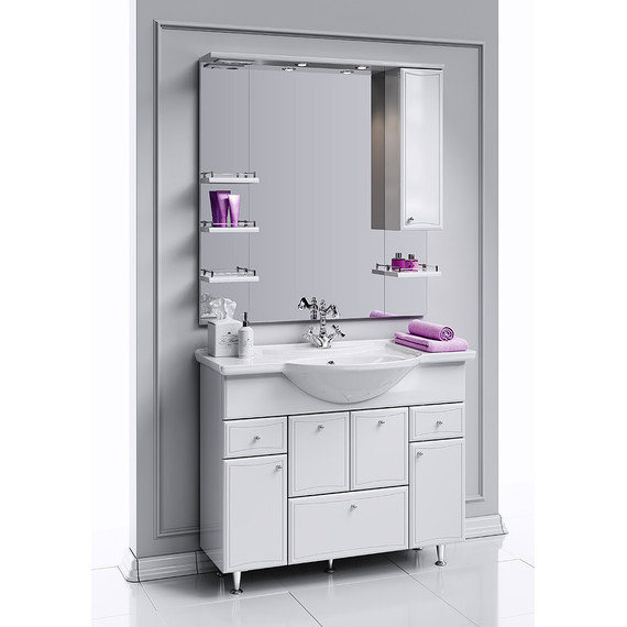 Тумба напольная с раковиной Aqwella Барселона 105 см BА0110К, б/к (раковина Стиль) фото 4