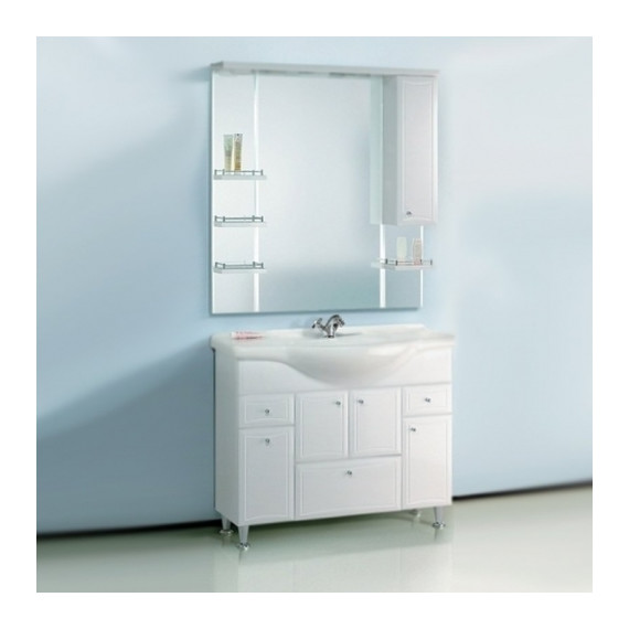 Тумба напольная с раковиной Aqwella Барселона 105 см BА0110К, б/к (раковина Стиль) фото 5