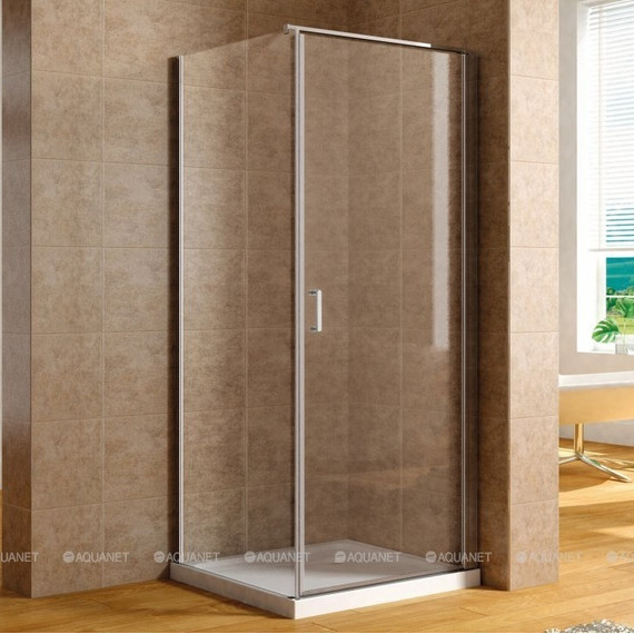 Душевое ограждение Aquanet Cinetic AE12-N-90H190U-CT+AE12-F-90H190U-CT 90x90 см, хром/прозрачное фото 