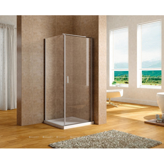 Душевое ограждение Aquanet Cinetic AE12-N-90H190U-CT+AE12-F-90H190U-CT 90x90 см, хром/прозрачное фото 3