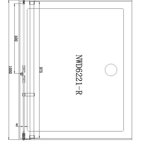 Душевая дверь Aquanet Beta NWD6221 100 см (стекло 8 мм) хром/прозрачное R фото 6