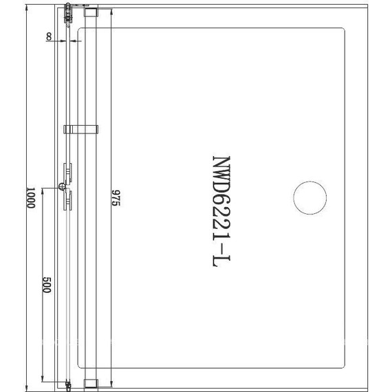 Душевая дверь Aquanet Beta NWD6221 100 см (стекло 8 мм) хром/прозрачное L фото 6