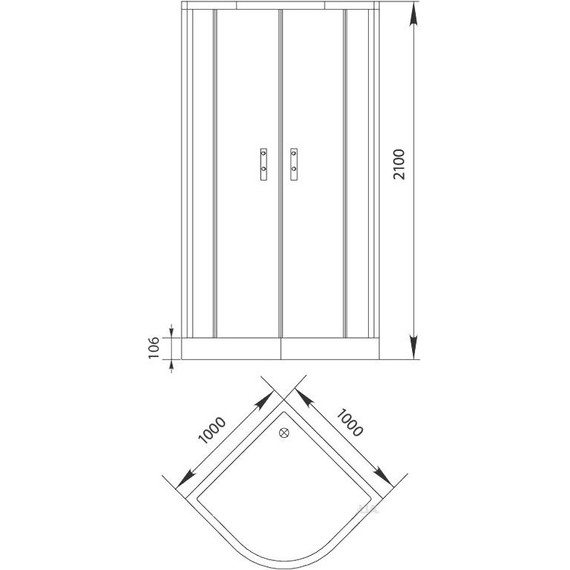 Душевое ограждение Aquanet Alfa NAA2142 100 см, хром/прозрачное фото 9