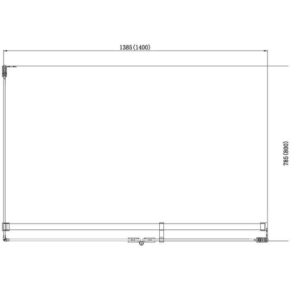 Душевое ограждение Aquanet Beta NWD1231 140х80 см (стекло 8 мм), хром/прозрачное фото 7