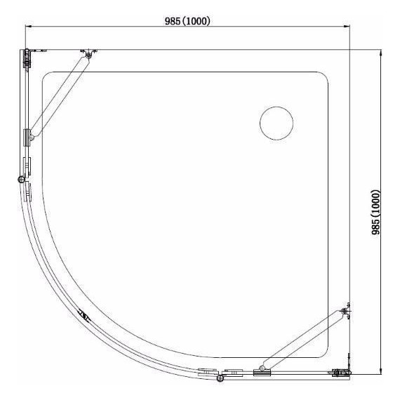 Душевое ограждение Aquanet Beta NWD2242 100 см, хром/прозрачное фото 7