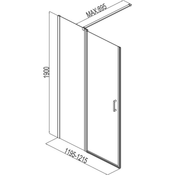 Душевая дверь Aquanet Cinetic AE12-N-120H190U-CT 120 см, хром/прозрачное фото 5