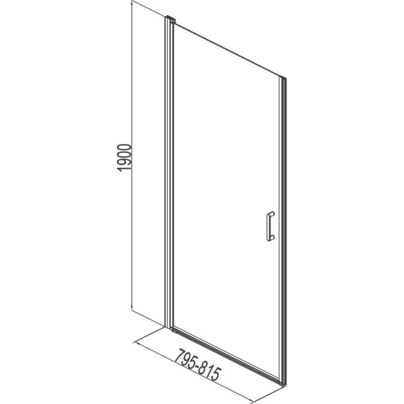 Душевая дверь Aquanet Cinetic AE12-N-80H190U-CT 80 см, хром/прозрачное - 6 Душевая дверь Aquanet Cinetic AE12-N-80H190U-CT 80 см, хром/прозрачное фото 6