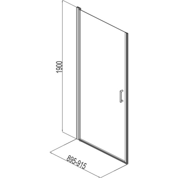 Душевая дверь Aquanet Cinetic AE12-N-90H190U-CT 90 см, хром/прозрачное фото 6